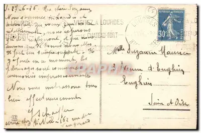 Lourdes — Vista do Gave e da Basílica — Editor: F. P. R. (n° 791) — Verso