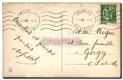 लौर्ड — लौर्ड की बेसिलिका और पिस्कीन्स — हॉट पिरेनीज, 1916 — पीछे
