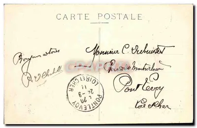 Lourdes — Virgem coroada e Castelo — Édition Lourdes — Verso