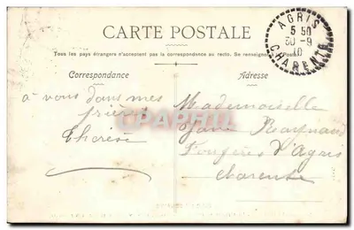 Lourdes - A Gruta no momento das Aparições em 1858 — reprodução precisa — No 39, editor CLART — Verso