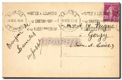 Lourdes - L'Esplanade, les Rampes et la Basilique — wydawca Roullouse, n° 830 — Rewers