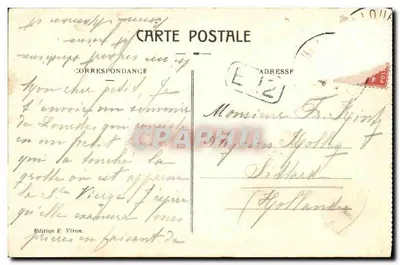Lourdes — VII. Station des Kreuzwegs: « Jesus fällt zum zweiten Mal » — Edition E. Viron — Rückseite