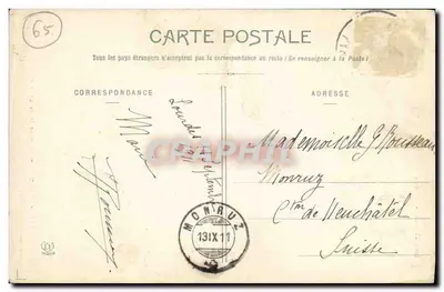 Lourdes — Most Nowy i Zamek Fortyczny — Fototypia Labouche Frères, Toulouse, nr 853 — Rewers