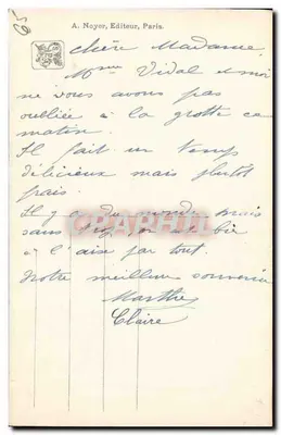 Statua Matki Boskiej Usprawiedliwiającej — Salon 1912 — J. Déchin, A.F. 1631 — Rewers