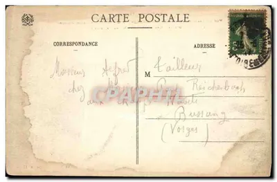 Ogólny widok Altkirch (Wysokie Alzasko) — między Mulhouse a Belfort — Hachette, wyd. — Rewers