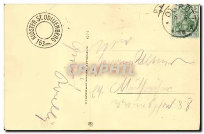 Niedermünster — ruiny starego klasztoru — KUNSTVERLAG JÄHRMANN, STRASBURG I.E. — Rewers