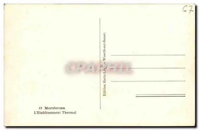 Zakład Termiczny — Morsbronn-Woerth-sur-Sauer — Wydawnictwo Hertz-Lévy — Rewers