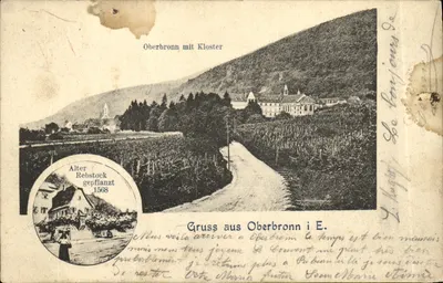 Bilhete postal antigo Gruss Aus Oberbronn