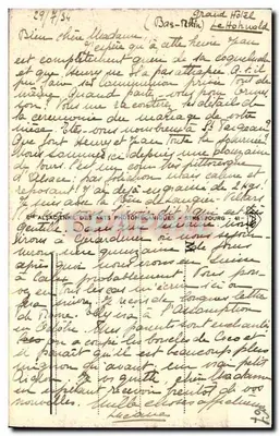 Hohwald — Vista geral — editor Alsacienne des Arts Photomécaniques, Strasbourg — Verso