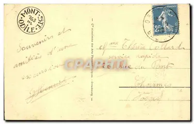 Monte Ste-Odile - Ruine Truttenhausen — editore Cartolina d'epoca 85 — Verso