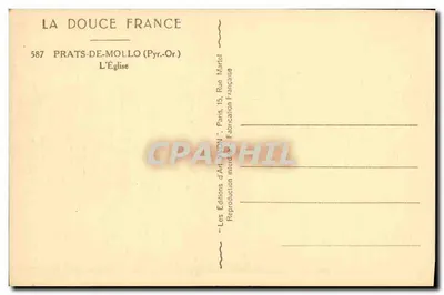 Prats-de-Mollo (Pyrénées-Orientales) — Katedra — Les Éditions d'Art Yvon, Paryż — Rewers