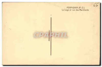 Duży Kawiarnia Francji — Perpignan, rue des Marchands — Wydawnictwo Condorc — Rewers