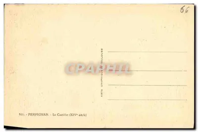 Perpignan — Castillet (XIV wiek) — Arts Graphique Toulouse — Rewers