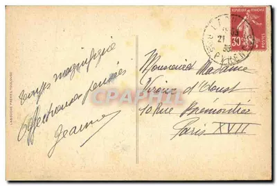 Jezioro Artouste (1980 m.) — Przejście Orteig, Przełęcz Arrius — Labouche Frères, Toulouse, n° 284 — Rewers