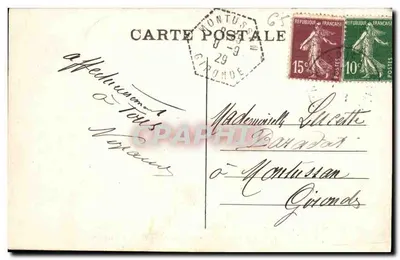 Capvern - Cascata da Belle Meunière — Edit. C. Barthes, Novas Galerias de Capvern, n°109 — Verso