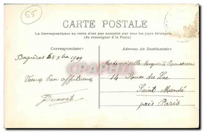 Pireneje — Jezioro Oncet pod stokiem Pic du Midi de Bigorre — n°502 — Rewers