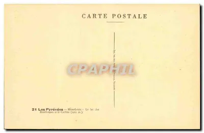 Jezioro Bouillouses i Carlitte — Mont-Louis — Towarzystwo Sztuki Pyrenajska, Toulouse — Rewers