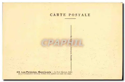 Mont-Louis - Most Gisclard — Wydane przez Komandora Gisclarda — Rewers