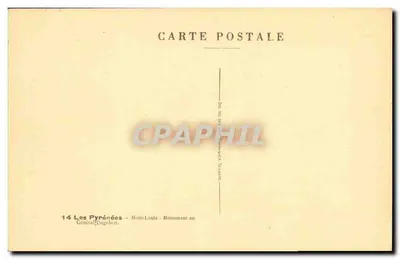 Mont-Louis - Monumento ao Geral Dagobert — editor A. Cora — Verso