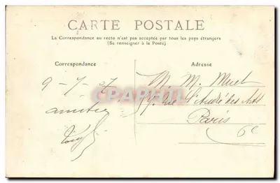 Os Pirineus — Bagnères-de-Bigorre e a Vale de Campan — A Virgem do Bedat — editor não visível, número de série 485 — Verso