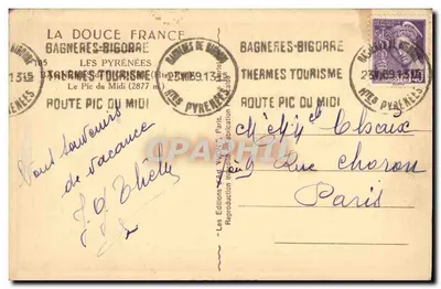 O Pic du Midi — Bagnères-de-Bigorre — Éditions Art Vagon — Verso