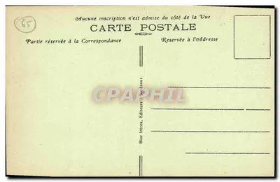 Bagnères-de-Bigorre — Vale de Campan, O Adour — BR. — Bloc-litho, Bordeaux — Verso