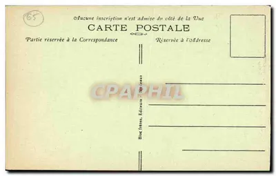 Bagnères-de-Bigorre — Widok z kasyna na placu termalnym i masie Lhérès — BR. — Rewers