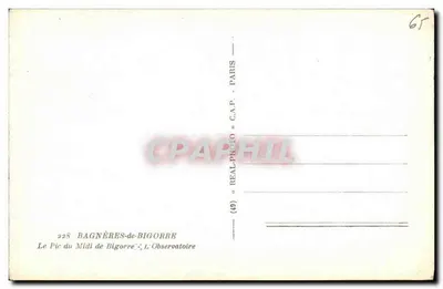 Le Pic du Midi de Bigorre — L'Observatoire — C.A.P. — n°228 — Verso