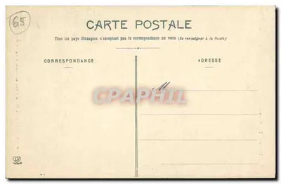 Cauterets — Widok miasta, dolina Cambusque i Monné (2724m) — Phototype Labouche, Toulouse — Rewers