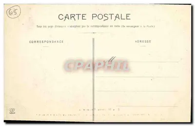Les Hautes-Pyrénées — Ruta del Puente de España y Cascada del Cerisey (1235 m.) — Fototipia Labouché Frères, Toulouse, n° 1042 — Reverso
