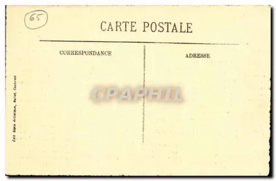 Cauterets — panorama i szczyt Péguère — widok Królowej Hortensji — LL — Rewers