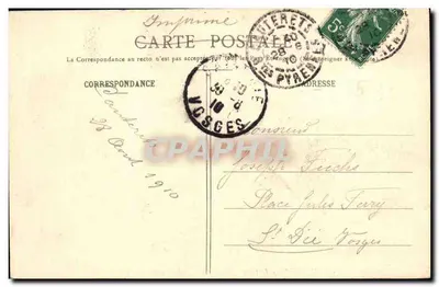 Cauterets - Widok na rzekę Gave i Cabaliros - BR - 911 — Rewers