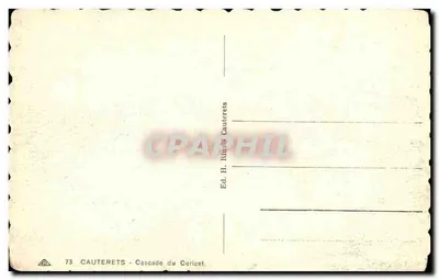 Cauterets - Skoczek Gerizet — Ed. H. Biure Cauterets, n°73 — Rewers