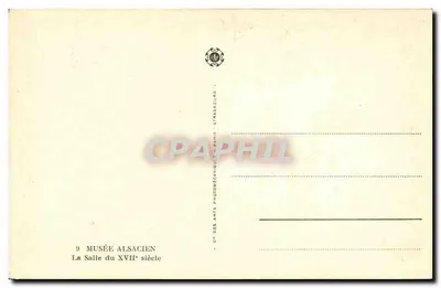 Sala XVII wieku — Muzeum Alsaskie — Cie des Arts Photomécaniques, Paryż — Rewers