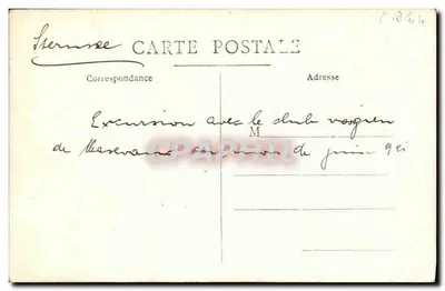 Excursion au lac de Marennes — Club Vosgien — Carte postale — Verso