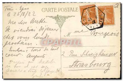 Riquewihr — Dziedziniec Domu Ad. Preiss — L'Alsace Pittoresque, wydawca V-92 — Rewers
