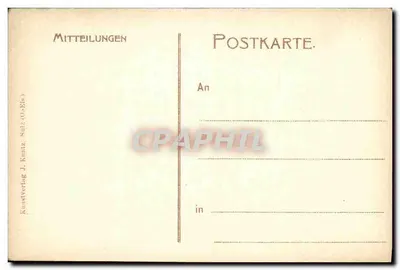 Mulhouse — widok panoramiczny z kościołem — Kunstverlag J. Knitz (O-Elz) — Rewers