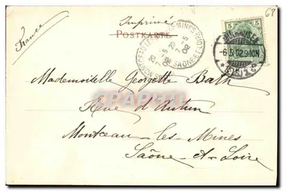 Ermitaż w Mulhouse — widok na wielki budynek — Ernest Didisham, wydawca, nr 117 — Rewers