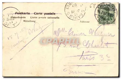 Mülhausen - Mulhouse — Torre do Bollwerk — L.-No. 389 — Verso