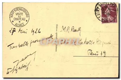 Haut-Kœnigsbourg — Widok z lotu — Wydanie specjalne z Zamku — Rewers