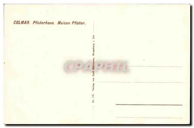 Colmar - Dom Pfister - Pfisterhaus — wydawca Emil Hartmann, nr 14 — Rewers