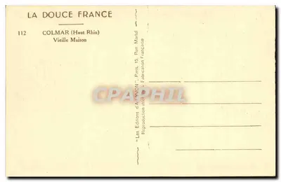 Komisariat Policji — Colmar (Haut-Rhin) — Les Éditions d'Art Lyon — Rewers
