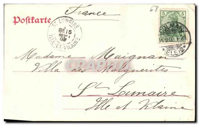 Colmar i. E. — Rua da Igreja e Mosteiro — Lautz n. Isenbeck, Darmstadt — Verso