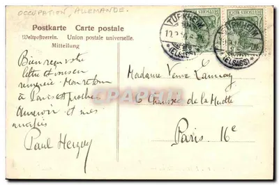 Colmar — Bulwar św. Piotra z monumentem Hirn — wydawca L. Nr 271 — Rewers