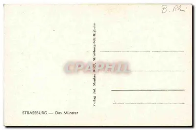 Strasburg — Katedra Najświętszej Trójcy — wydawca Strassburg & Co. — Rewers