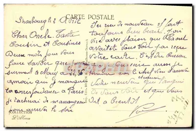 Strasbourg — Katedra i stare domy — M. Netter, wydawca n° 636 — Rewers
