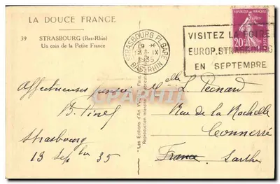 Strasbourg — Um canto da Petite France — Les Éditions d'Art Yvon, Paris — Verso