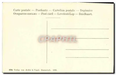 Straßburg, Orangerie, Hauptrestauration — uitgever Zeuller & Vogel, n° 3794 — Achterkant
