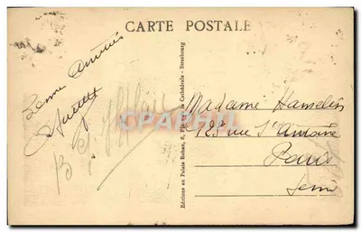 Strasbourg — Most Vosgów i Kościół św. Pawła — Éditions au Palais Rohan — Rewers