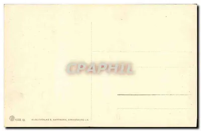 Strasbourg i. E. — Widok z placu Uniwersytetu — Kunstverlag E. Hartmann, nr VIII 61 — Rewers
